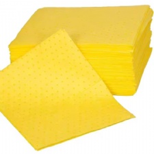 Chemical Absorbent Sheets Yellow Color Chemical Absorbent PP Absorbent Pad